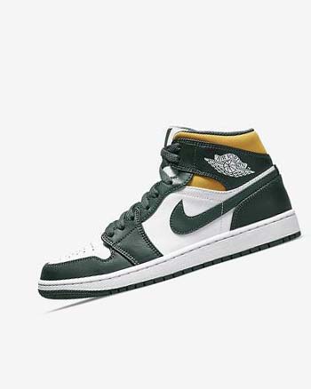 Nike Air Jordan 1 Mid Verdes Blancos | MX 2848